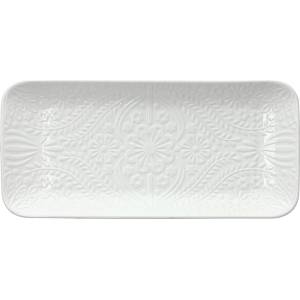 Tognana Правоъгълен поднос TOGNANA Ornament Copenhagen, порцеланов, 30.5х14cm, бял (OE034305697A)