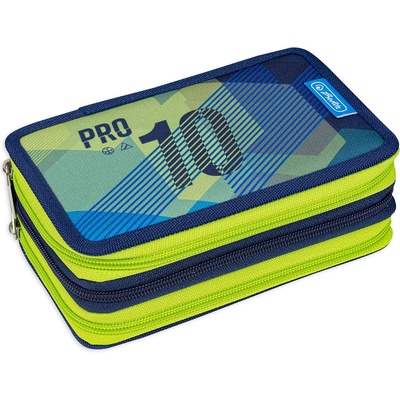 Herlitz Ученически несесер с 3 ципа Herlitz - Green Goal, 31 части (50038787)