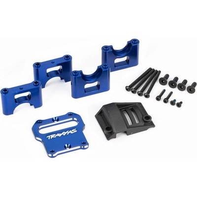 Traxxas 1:8 Sledge 4WD TQi: Lôžko centrálneho diferenciálu hliníkové modro eloxované