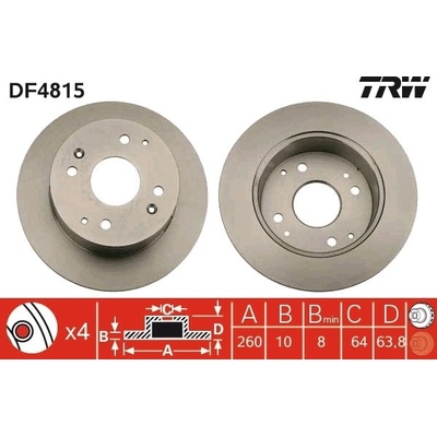 Brzdový kotúč TRW DF4815
