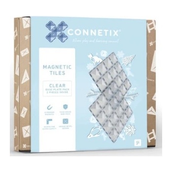 Connetix Clear Base Plate Pack 2 ks - základní deska