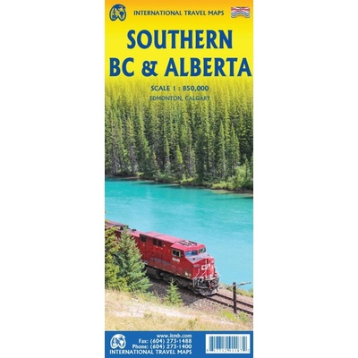 ITMB Publishing mapa British Columbia Columbia South / Alberta South 1:900 t.