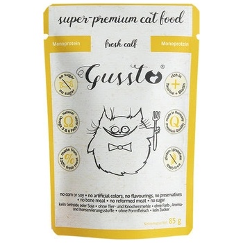 GUSSTO Cat Fresh Calf pre mačky čerstvé jahňacie mäso 85 g