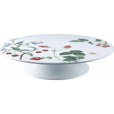 KÄHLER Porcelánový stojan na dort Hammershøi Summer Berries 30 cm, bílá barva, porcelán