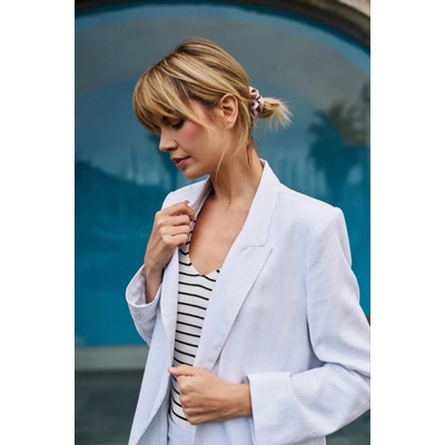Moodo Marisse Women's Jacket L-Mr-4616 White biela svetlomodrá