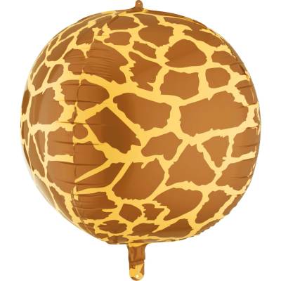 PartyDeco Fóliový balón Žirafí vzor 50 cm