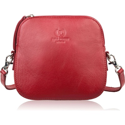 Paolo Peruzzi Malá dámska kožená crossbody kabelka červená AY-24-RD