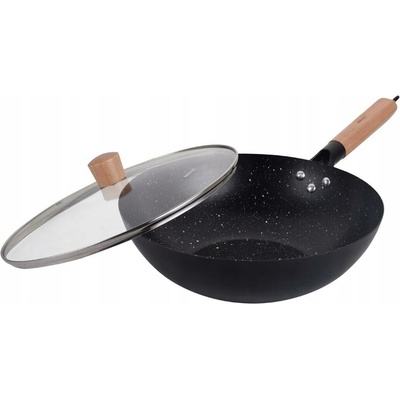Pánev wok s poklicí, černý mramor, Ø30 cm, KH-1984 Kinghoff