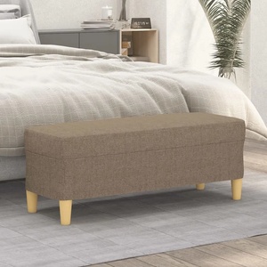 vidaXL Пейка, Таупе , 100x35x41 см, плат (349382)