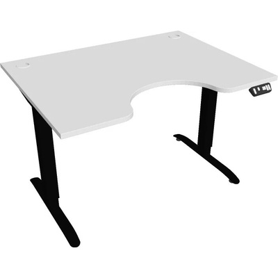 Hobis Office Pro psací stůl Motion MS ERGO 2 Šířka: 120 cm, Barva desky: bílá, Barva kovu: černá RAL 9005 Šířka 120-180 cm / 27 barevných variant