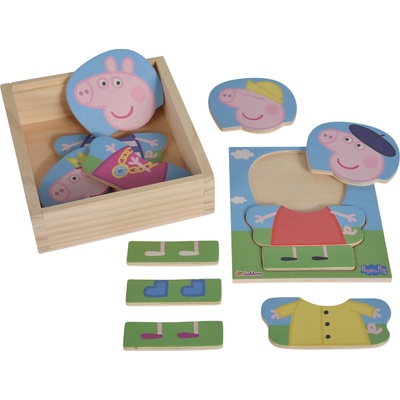 Eichhorn Дървен пъзел за преобличане Eichhorn - Прасенцето Пепа (109265707)