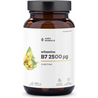 Aura Herbals Vitamin B7 2500 µg (Biotin) 120 kapslí