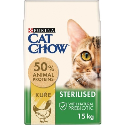 Purina Cat Chow Sterilized Dospělý Kuřecí maso 15 kg