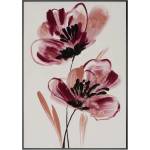 Styler Печатна картина с включена рамка/върху платно 70x100 cm Burgundy Blooms - Styler (CF-00003)