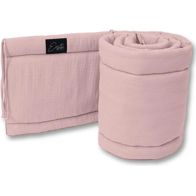 ESITO Luxusní mantinel mušelín do postýlky Powder pink pudrová