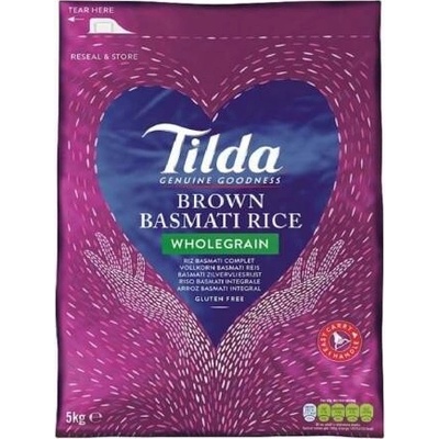 Tilda Celozrnná Basmati rýže Wholegrain Brown Rice 5 kg