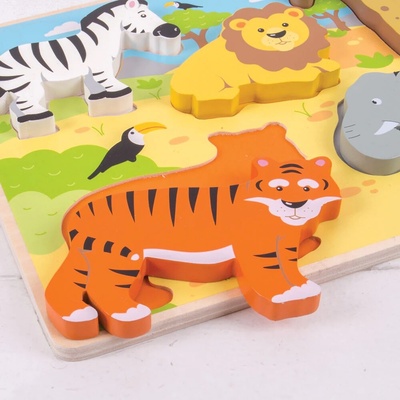 Bigjigs vkladacie puzzle safari