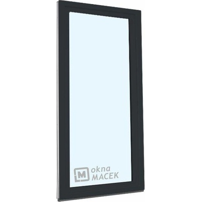 Knipping balkonové dveře 80 x 200 cm OS s jednostrannou klikou madýlkem a PVC rámem pravé antracit/bílá