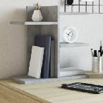 vidaXL Органайзер за бюро, бетонно сив, 42x21, 5x42 см, инженерно дърво (848069)