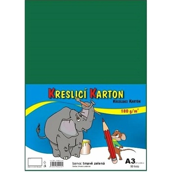 Stepa Kresliaci kartón A3 50ks 180g tmavo zelený