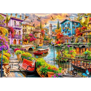 Bluebird Puzzle - Puzzle The Village on the Canal - 2 000 piese