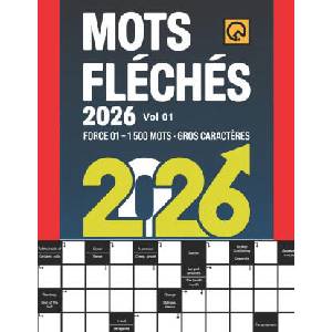 Mots Fléchés 2026 Force 01 Grilles +1500 Mots Gross Caractères Vol 01 | QUIZLIN (2026)