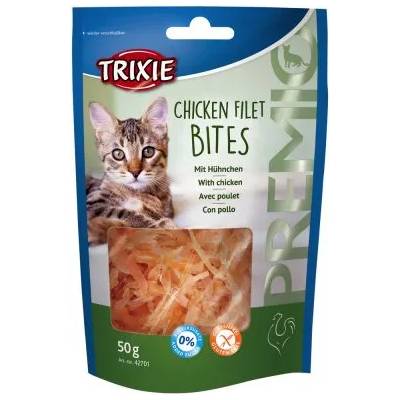 TRIXIE Chicken Fillet Bites - Лакомство за котки с пилешки късчета, 3 броя х 50 гр