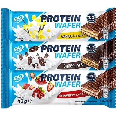 Protein Wafer 6PAK Nutrition Chocolate 40 g