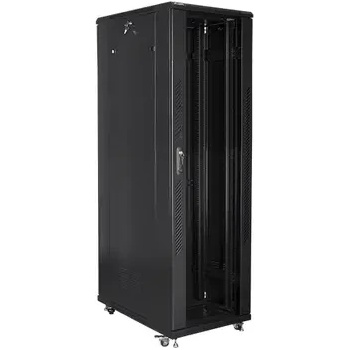 Image 1 of Lanberg Комуникационен шкаф, Lanberg rack cabinet 19" free-standing 42U / 800x1000 self-assembly flat pack, black (FF01-8042-12B)