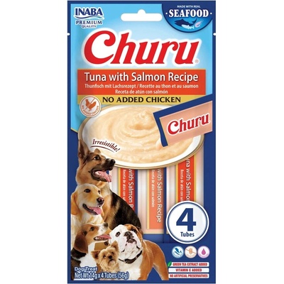INABA Dog Churu na rybej báze losos vegeta 4 x 14 g
