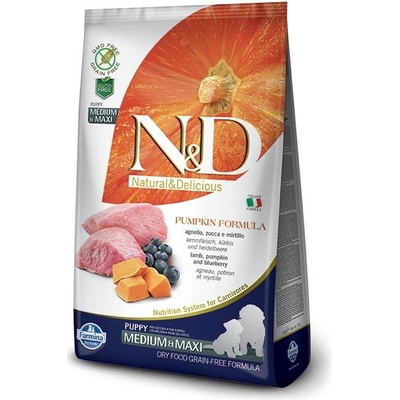 N&D Grain Free Pumpkin Puppy Medium & Maxi lamb & blueberry 3 x 12 kg
