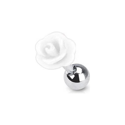 Šperky4U cartilage piercing do ucha růže CP1018-W