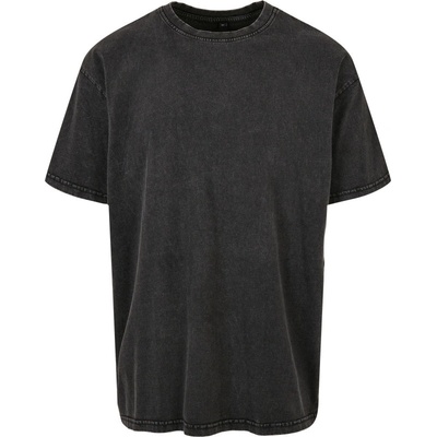 Build your Brand tričko Acid Wash BY 189 krátký rukáv pánské černé