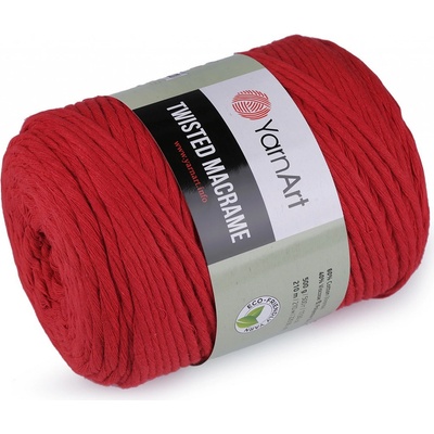Prima-obchod Pletací příze Twisted Macrame 500 g rozčesávací, barva 21 (773) červená