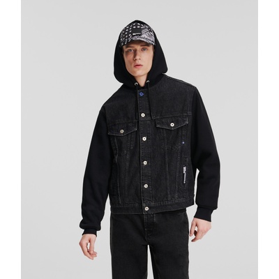 Karl Lagerfeld Jeans KLJ MIX MATERIAL DENIM JACKET čierna