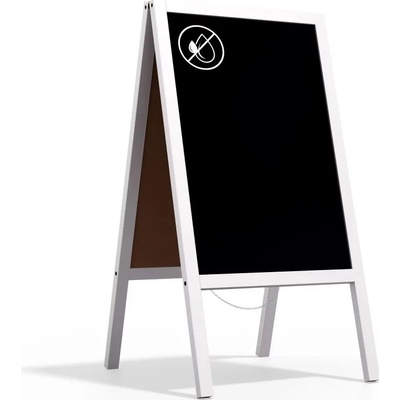 Allboards, Reklamní áčko bílé barvy s křídovou tabulí 118 x 61 cm, PK96W