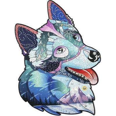WOODTRICK Dřevěné puzzle — Husky