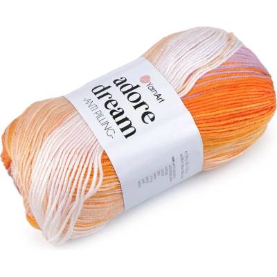 Pletací příze Adore Dream 100 g Varianta: 3 (1053) oranžová, Balení: 1 ks 55749/140789/257102