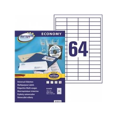 EUROPE100 Avery Zweckform ETIK. ZF ECONOMY 48.5X16, 9MM 050 100ARK LABEL E100 ELA050 - ELA050