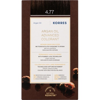 KORRES Боя за коса с арганово масло, 4.77 Тъмен шоколад