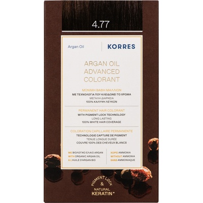 KORRES Боя за коса с арганово масло, 4.77 Тъмен шоколад