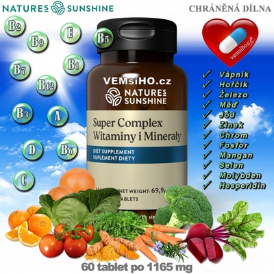 Nature’s Sunshine Vitamíny a Minerály Super Complex 60 tablet po 1165 mg