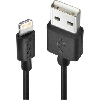 Lindy Кабел Lindy 31320, от USB A(м) към Lightning(м), 1m, черен (31320)