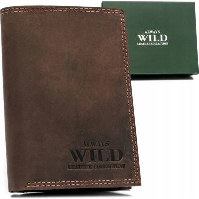 Always Wild peňaženka z pravej kože hnedá pánska