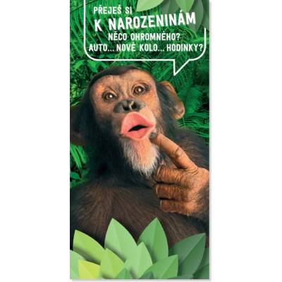 Albi Narozeninová obálka na peníze - Šimpanz