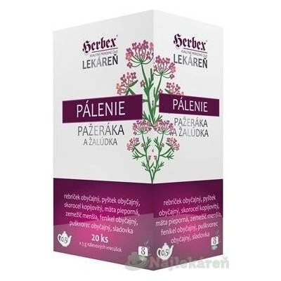 Herbex Lekárna pálení žáhy bylinný čaj 20 x 3 g