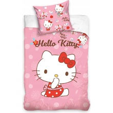 Carbotex 14083 Povlečení Hello Kitty růžové 100 x 130 cm 40 x 60 cm