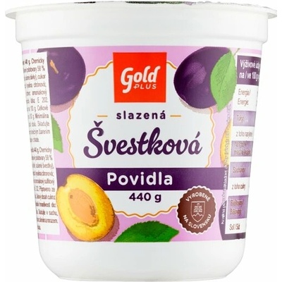 Gold Plus Slazená švestková povidla 440g