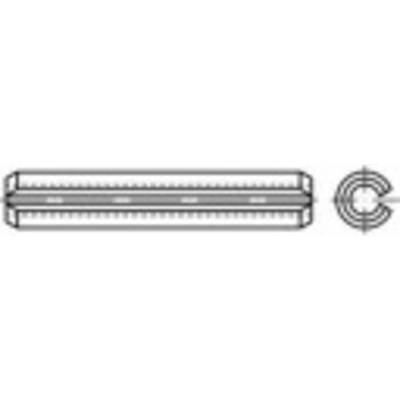 TOOLCRAFT TO-411237 upínacie kolíky (Ø x d) 21 mm x 75 mm pružinová ocel 10 ks