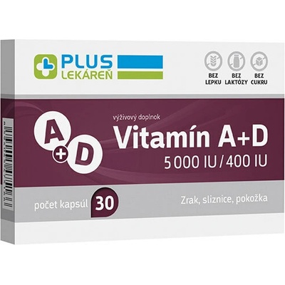 Plus Lékareň Vitamin A+D 5000 IU/400 IU 30 kapsúl